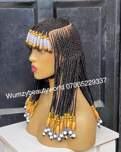 Wig Latifa Beaded cornrows Wig (Full Lace)
